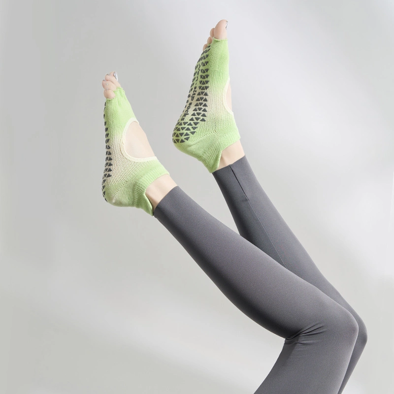 New Style Cotton Antislip Pilates Yoga Women Finger Five-Toe Socks